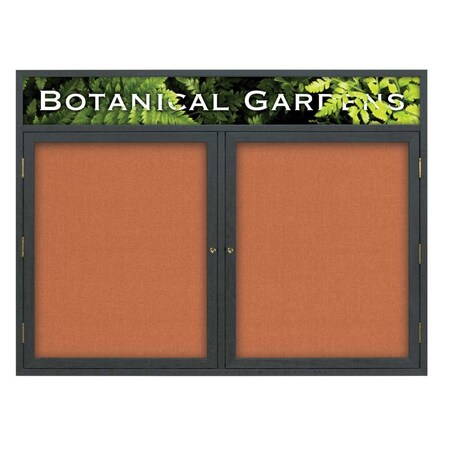 United Visual Products Open Faced Traditional Corkboard, 60x36" UV643A-BRONZE-PUMICE
